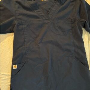 Carhartt Navy V-Neck scrub top